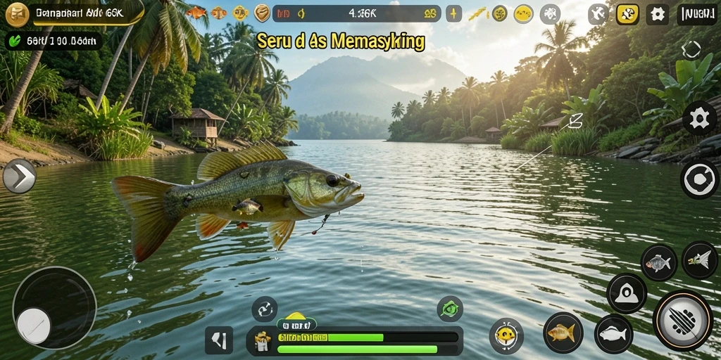 Tangkapan ikan besar di 66K yang menampilkan pengalaman memancing.