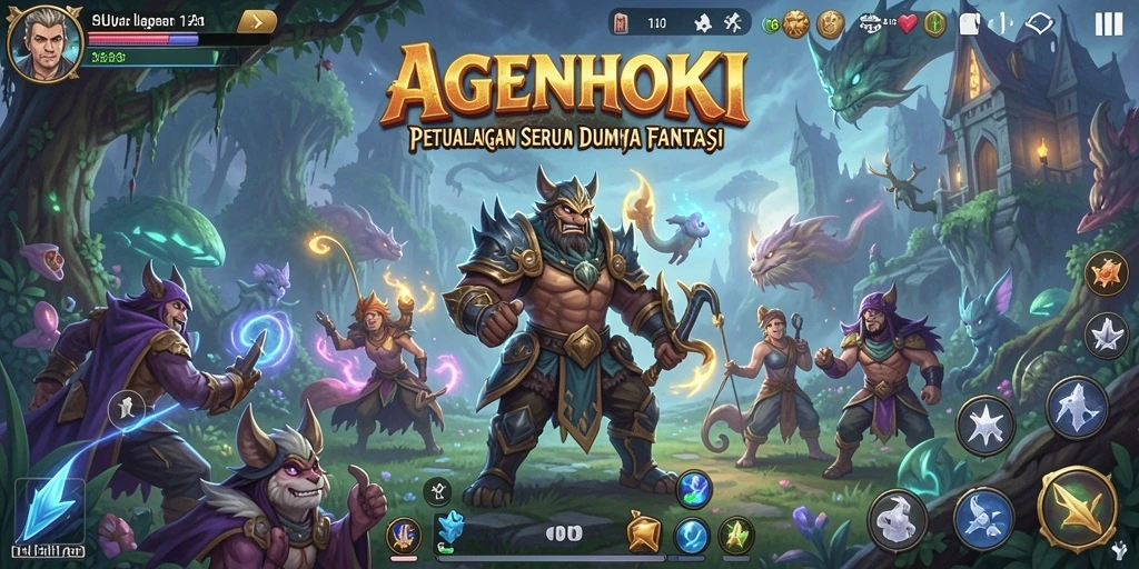 Screenshot AGENHOKI menampilkan aksi petualangan yang intens.
