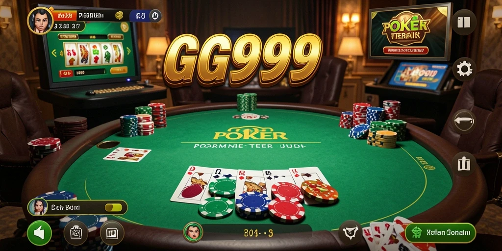 Screenshot gameplay poker GG999 menampilkan keseruan dan interaksi pemain.