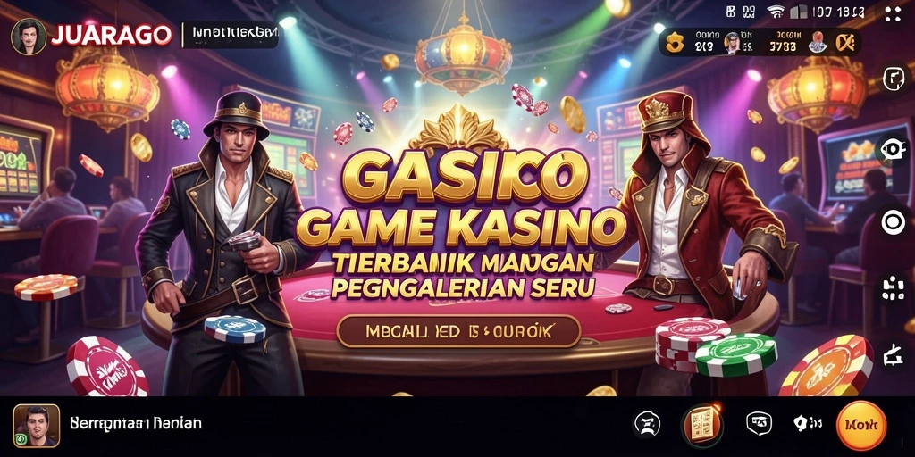 Screenshot JUARAGO menampilkan gameplay Kasino yang seru dan mendebarkan.