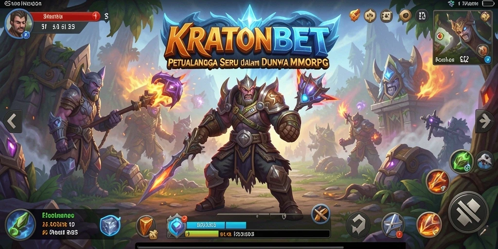 Screenshot gameplay KRATONBET yang menampilkan pertempuran epik.