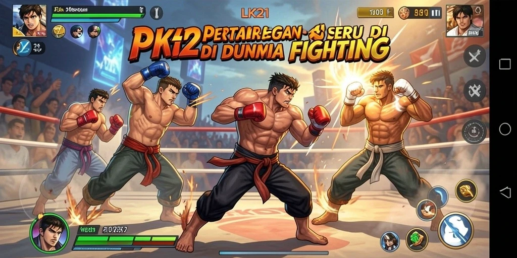Gameplay LK21 yang intens dan menyenangkan dalam pertarungan Fighting.