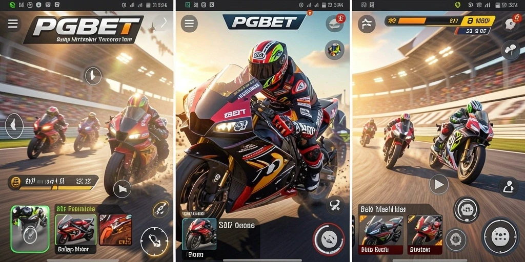 Tampilan seru balap motor di PGBET dengan grafik memukau.