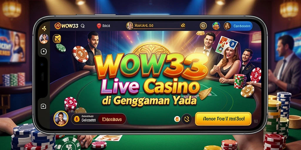 Tampilan menarik dari gameplay Live Casino WOW33 yang seru.